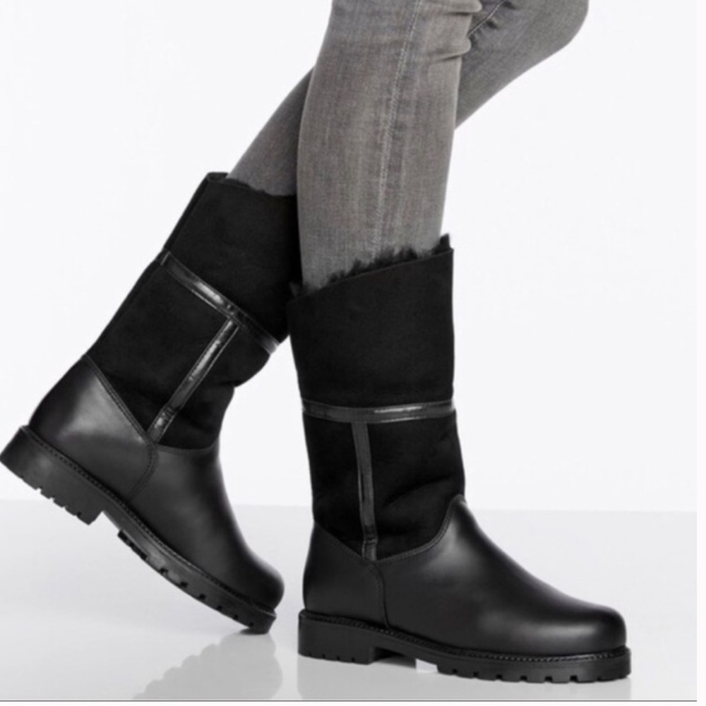 La Canadienne Kosmo Waterproof Shearling-Lined. Leather Boots. Winter wa…